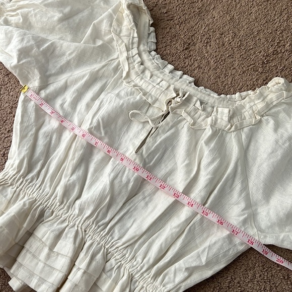 Cleobella Eliana Puff Sleeve Bohemian Top Ivory - Picture 10 of 13